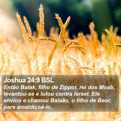 Joshua 24:9 BSL Bible Verse Image