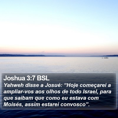 Joshua 3:7 BSL Bible Verse Image