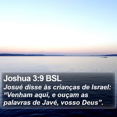 Joshua 3:9 BSL Bible Verse Image