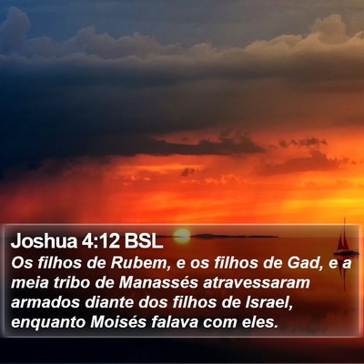 Joshua 4:12 BSL Bible Verse Image