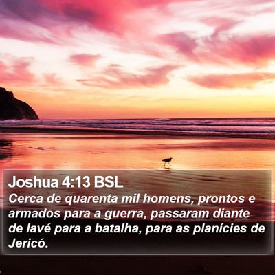Joshua 4:13 BSL Bible Verse Image