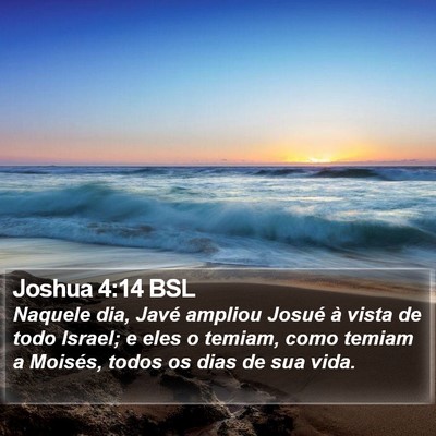 Joshua 4:14 BSL Bible Verse Image