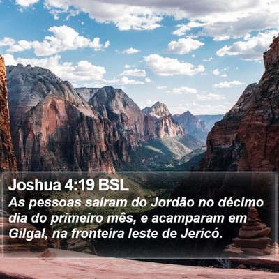Joshua 4:19 BSL Bible Verse Image