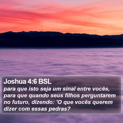 Joshua 4:6 BSL Bible Verse Image