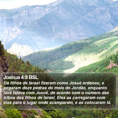 Joshua 4:8 BSL Bible Verse Image