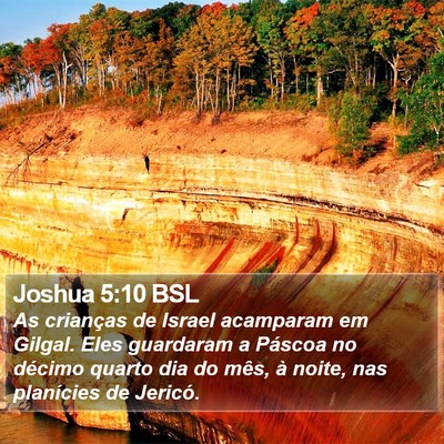 Joshua 5:10 BSL Bible Verse Image
