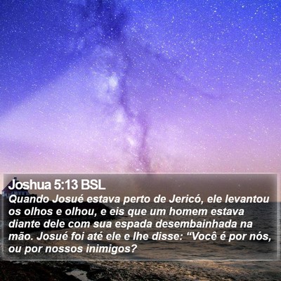 Joshua 5:13 BSL Bible Verse Image