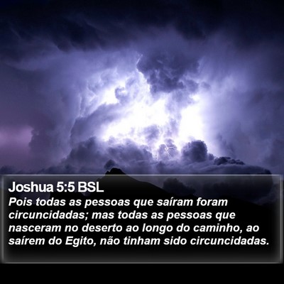 Joshua 5:5 BSL Bible Verse Image