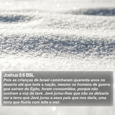 Joshua 5:6 BSL Bible Verse Image