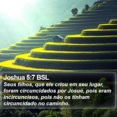 Joshua 5:7 BSL Bible Verse Image