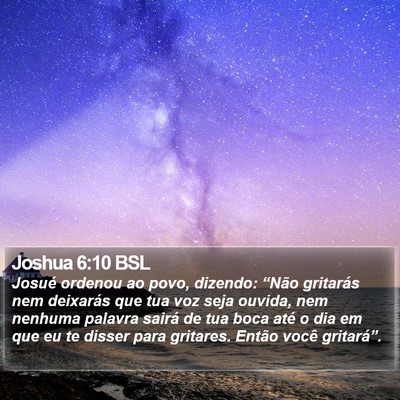 Joshua 6:10 BSL Bible Verse Image