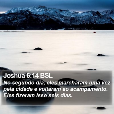 Joshua 6:14 BSL Bible Verse Image