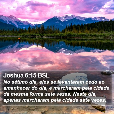 Joshua 6:15 BSL Bible Verse Image
