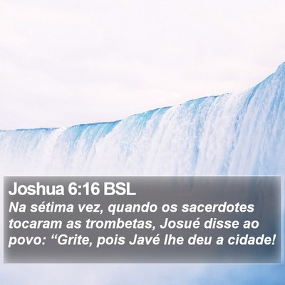 Joshua 6:16 BSL Bible Verse Image