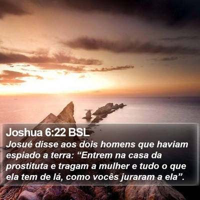 Joshua 6:22 BSL Bible Verse Image