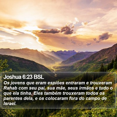 Joshua 6:23 BSL Bible Verse Image