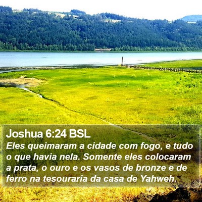 Joshua 6:24 BSL Bible Verse Image