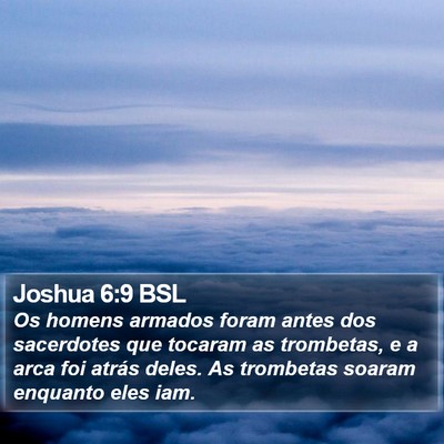 Joshua 6:9 BSL Bible Verse Image