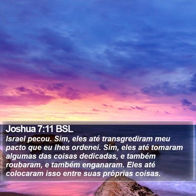 Joshua 7:11 BSL Bible Verse Image