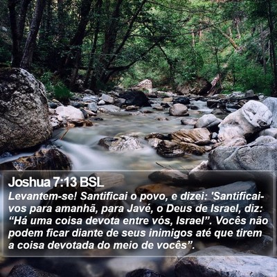Joshua 7:13 BSL Bible Verse Image