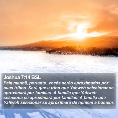 Joshua 7:14 BSL Bible Verse Image
