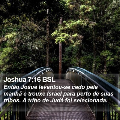 Joshua 7:16 BSL Bible Verse Image