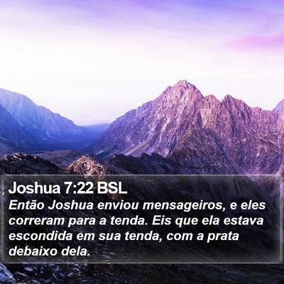 Joshua 7:22 BSL Bible Verse Image