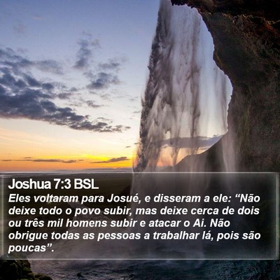 Joshua 7:3 BSL Bible Verse Image
