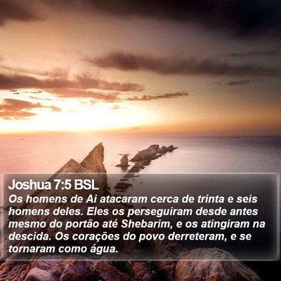 Joshua 7:5 BSL Bible Verse Image