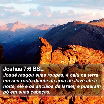 Joshua 7:6 BSL Bible Verse Image