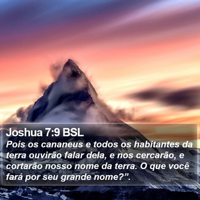 Joshua 7:9 BSL Bible Verse Image