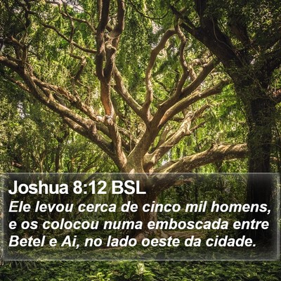 Joshua 8:12 BSL Bible Verse Image