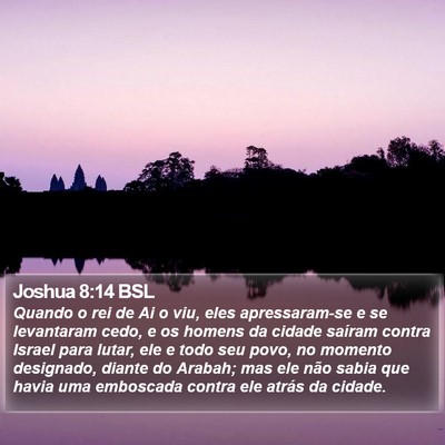 Joshua 8:14 BSL Bible Verse Image