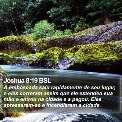 Joshua 8:19 BSL Bible Verse Image