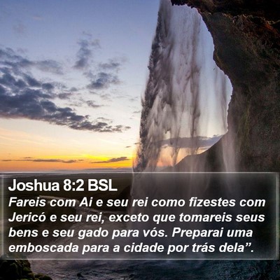Joshua 8:2 BSL Bible Verse Image