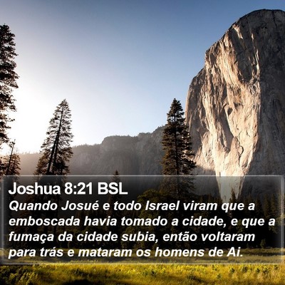 Joshua 8:21 BSL Bible Verse Image
