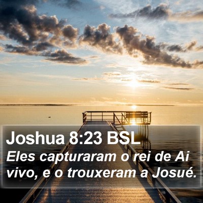 Joshua 8:23 BSL Bible Verse Image