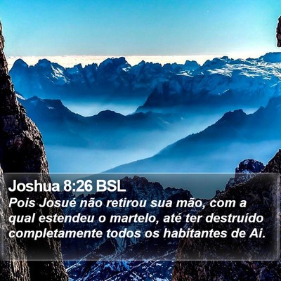 Joshua 8:26 BSL Bible Verse Image