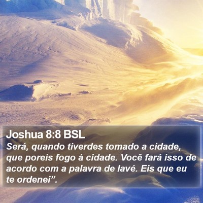 Joshua 8:8 BSL Bible Verse Image