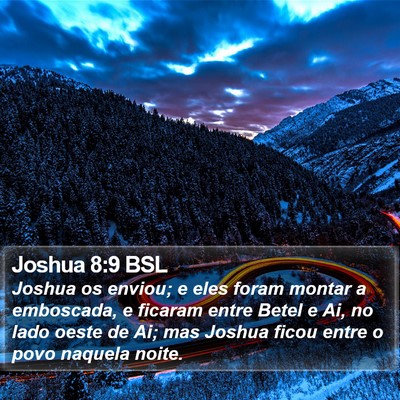 Joshua 8:9 BSL Bible Verse Image