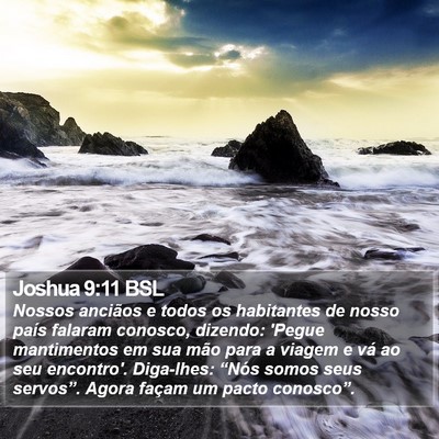 Joshua 9:11 BSL Bible Verse Image