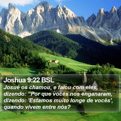 Joshua 9:22 BSL Bible Verse Image