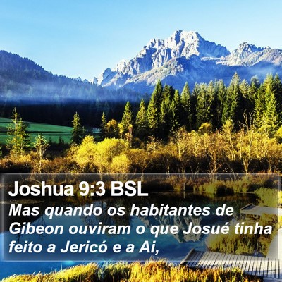 Joshua 9:3 BSL Bible Verse Image