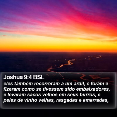 Joshua 9:4 BSL Bible Verse Image