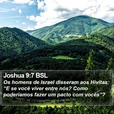 Joshua 9:7 BSL Bible Verse Image