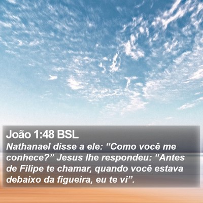 João 1:48 BSL Bible Verse Image