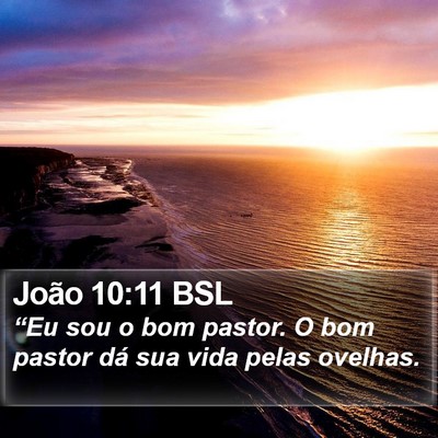 João 10:11 BSL Bible Verse Image