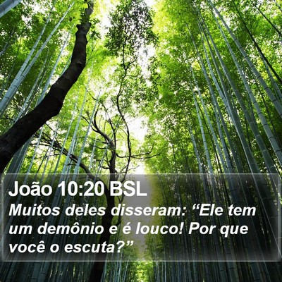 João 10:20 BSL Bible Verse Image