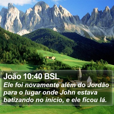 João 10:40 BSL Bible Verse Image