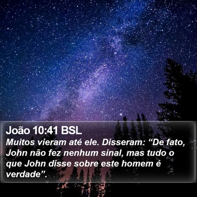 João 10:41 BSL Bible Verse Image